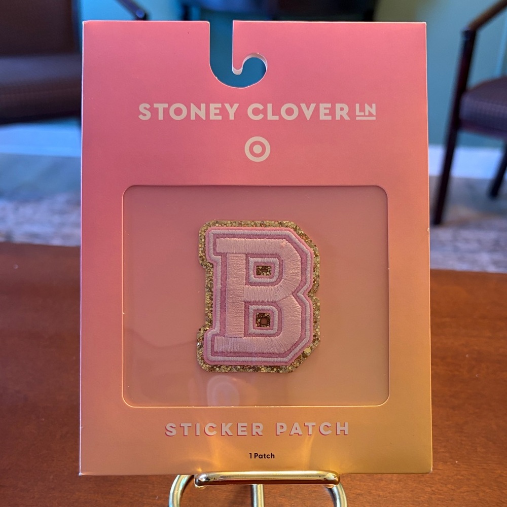 Stoney Clover Lane Pink and Gold B Patch